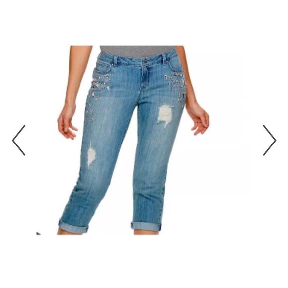 Jennifer Lopez Boyfriend Capri Jeans Size 4 - Picture 1 of 4